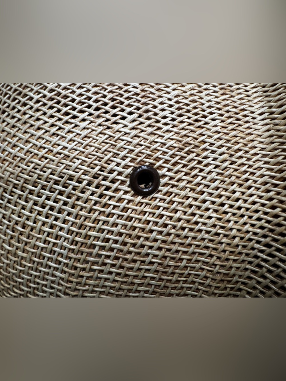Brookstone Adjustable Safari Hat Pith Helmet Straw Sun Woven Mesh Made in USA - Picture 9 of 11